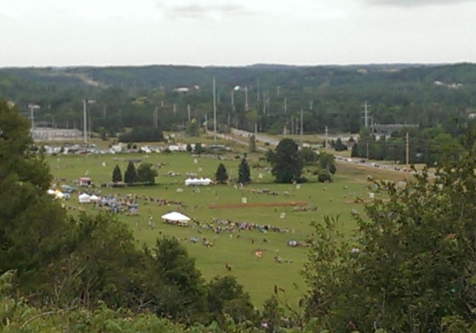 Outdoor event on large grassy field